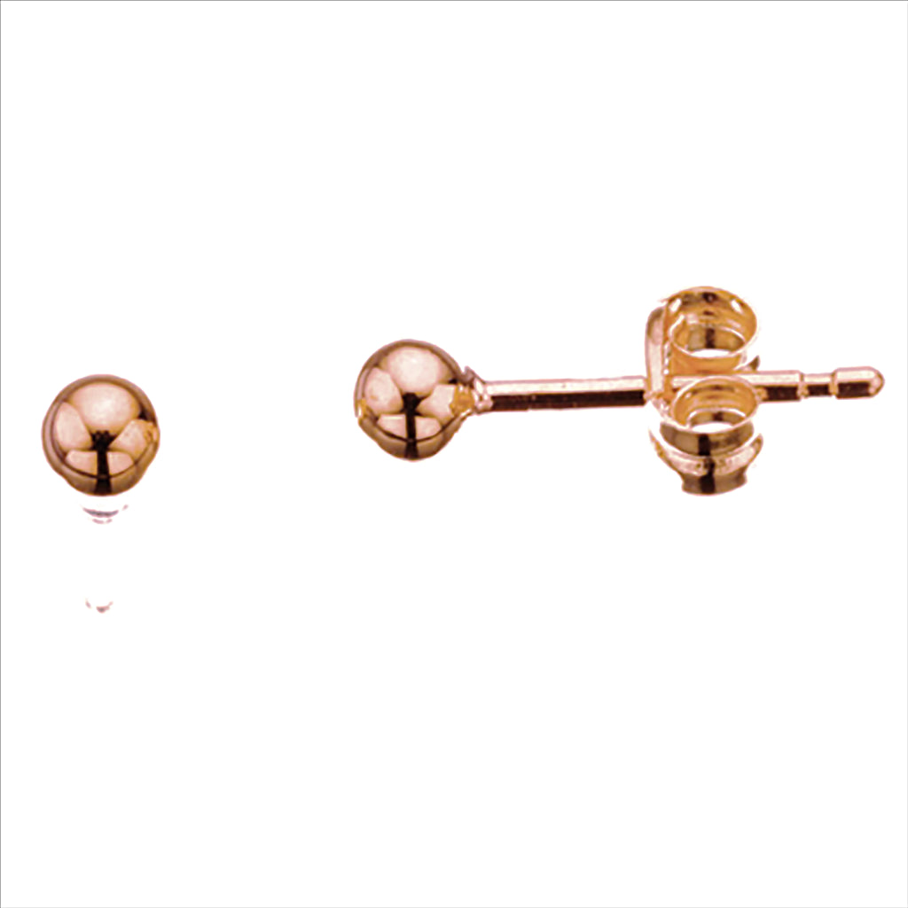 ØREPYNT KUGLE 3 MM. SØLV-ROSÉ FG.