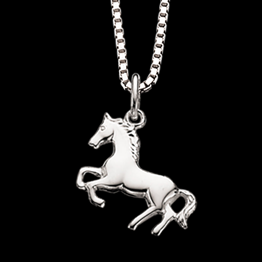 VEDHÆNG HEST M/KÆDE SØLV