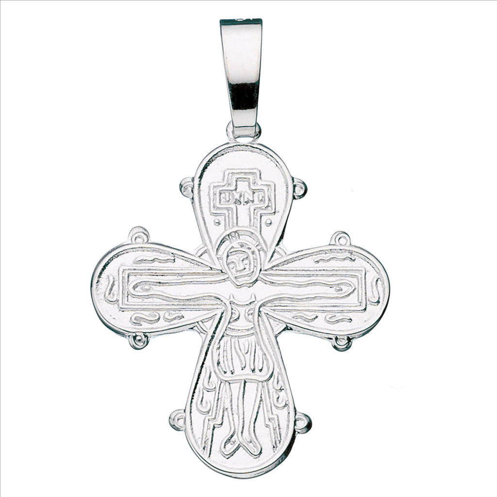 DAGMARKORS LILLE BLANK BAGSIDE 17 X 16 MM. SØLV