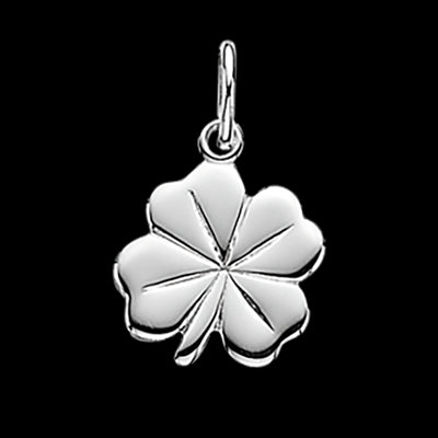 VEDHÆNG KLØVER 13 MM. SØLV