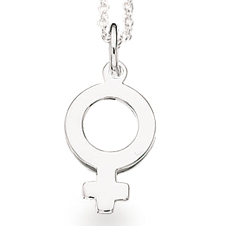 VEDHÆNG PIGETEGN SØLV M/KÆDE