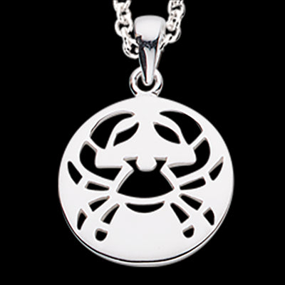 STJERNETEGN KREBS SØLV M/KÆDE