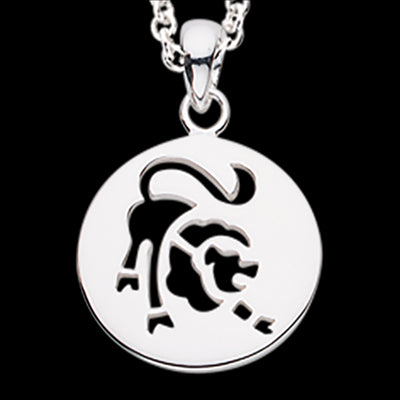 STJERNETEGN LØVE SØLV M/KÆDE