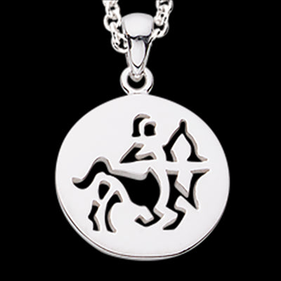 STJERNETEGN SKYTTE SØLV M/KÆDE