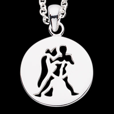 STJERNETEGN VANDMAND SØLV M/KÆDE