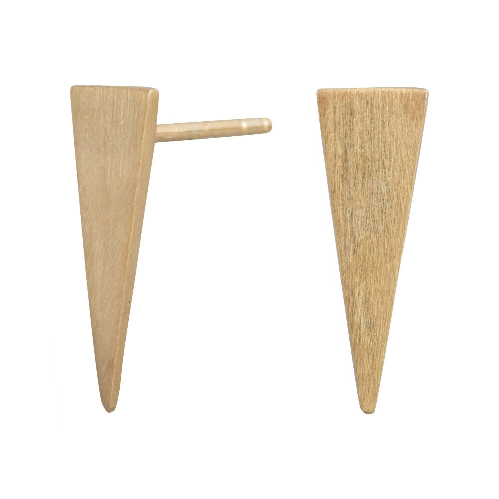 SØLV/FG ØRESTIK M.TREKANT