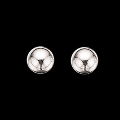 ØREPYNT HALVKUGLE 4 MM. SØLV