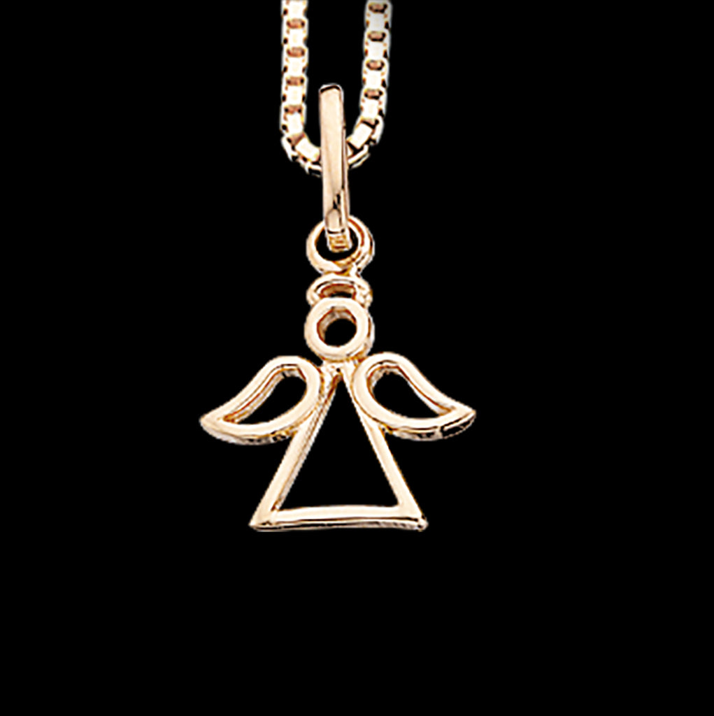 VEDHÆNG ENGEL 8 KT. M. SØLVKÆDE