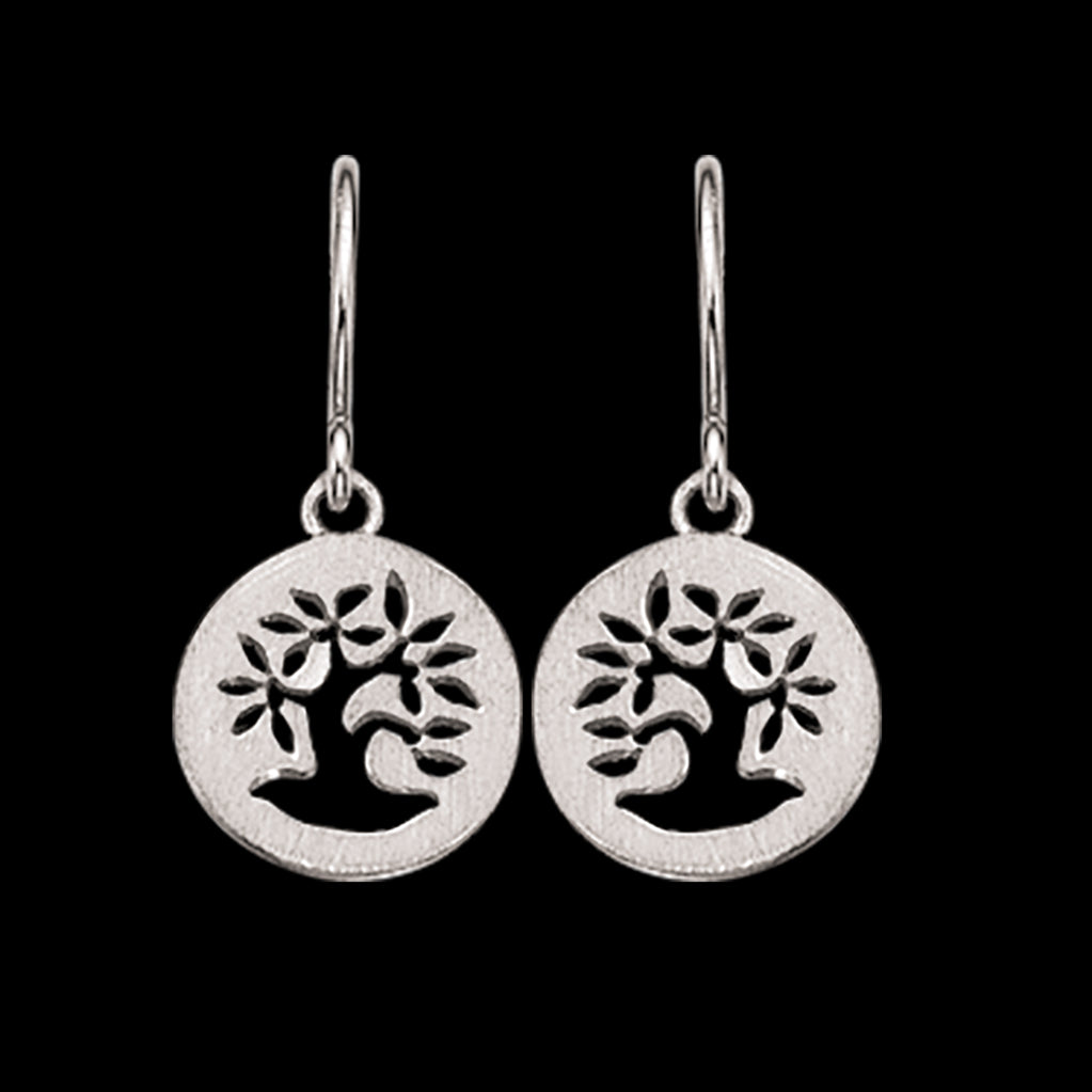 ØREBØJLER LIVETS TRÆ 10 MM. SØLV RH.