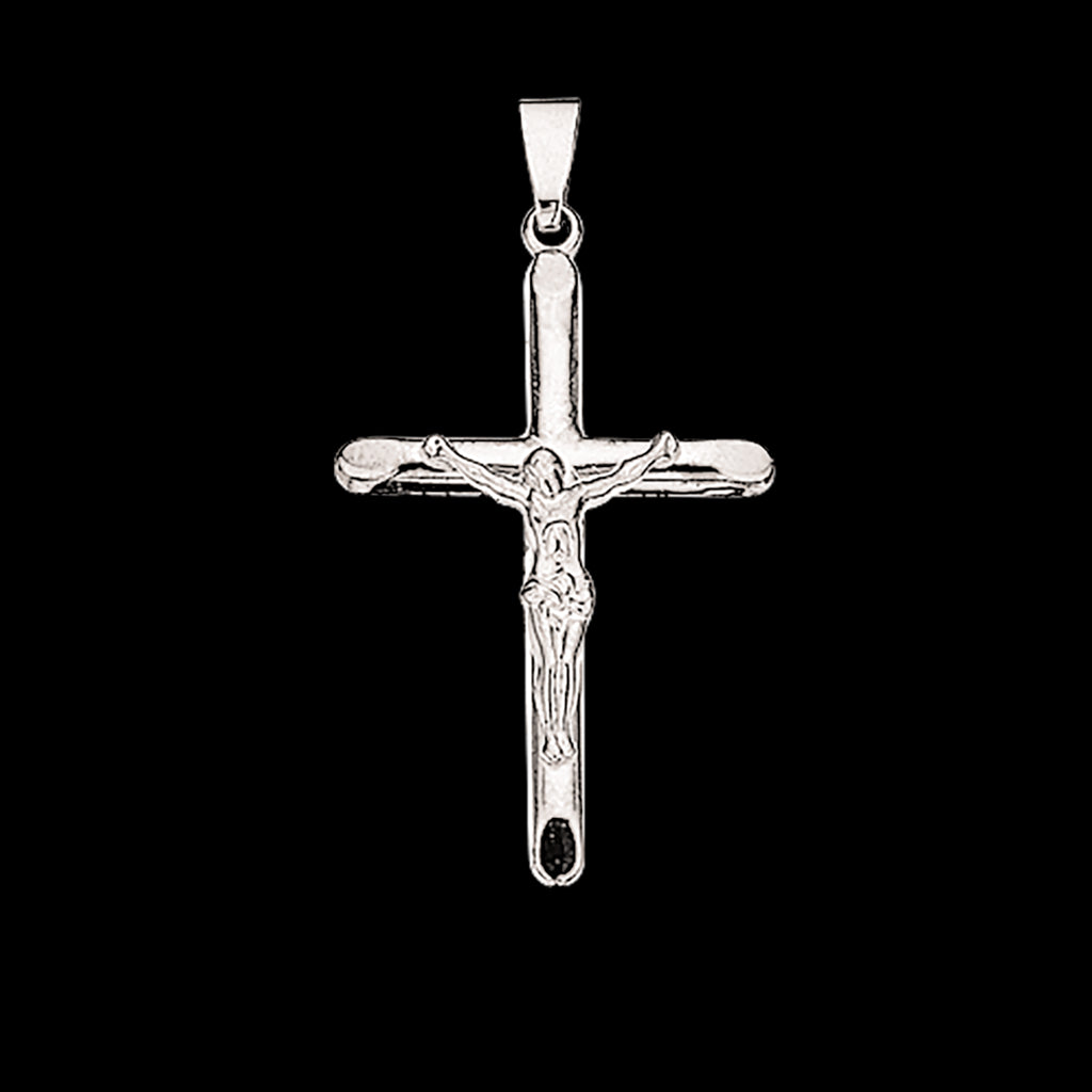 VEDHÆNG KORS M. KRISTUS 28 X 19 MM. SØLV