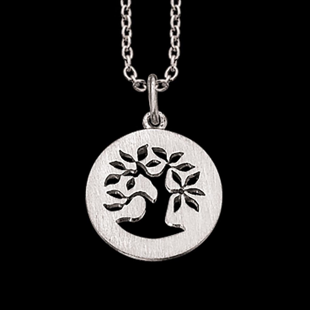 VEDHÆNG LIVETS TRÆ 14 MM. SØLV RH. M/KÆDE