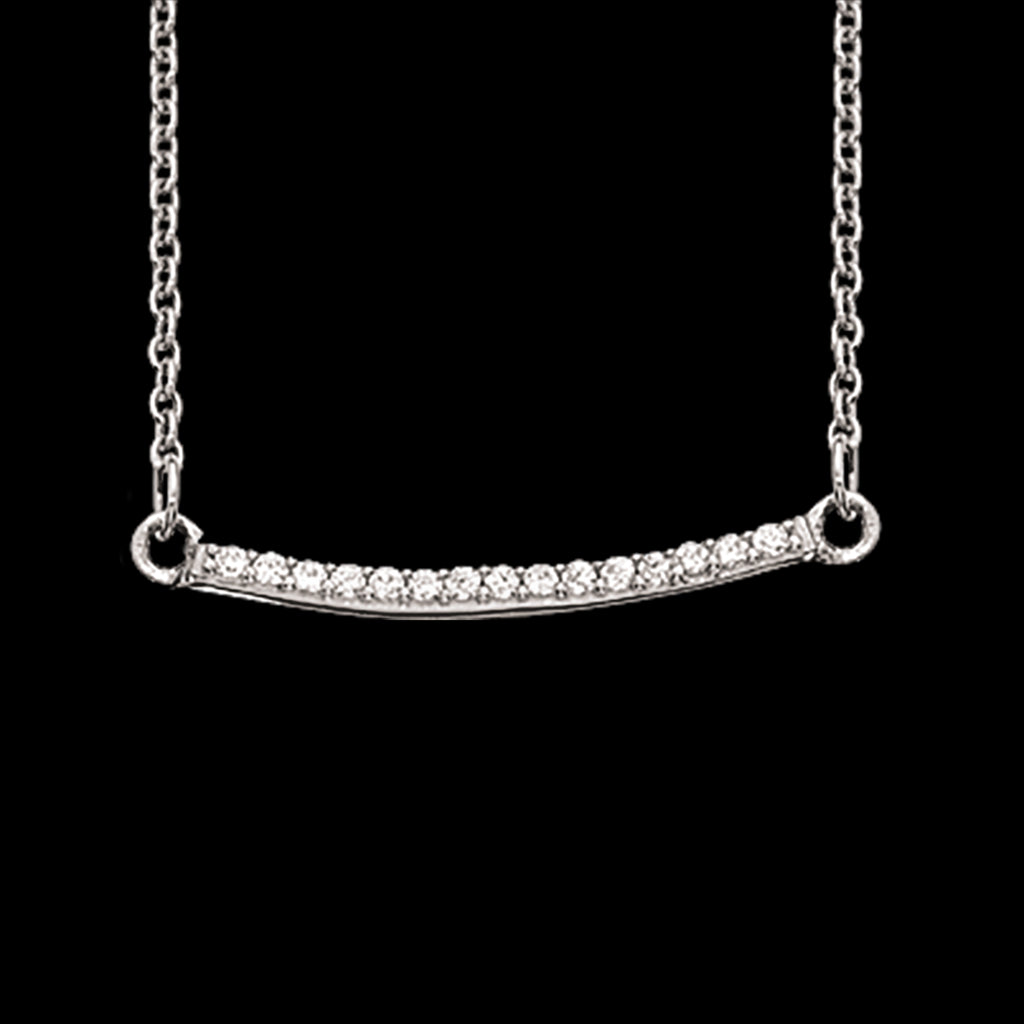 COLLIER SYN.ZIR SØLV RH.