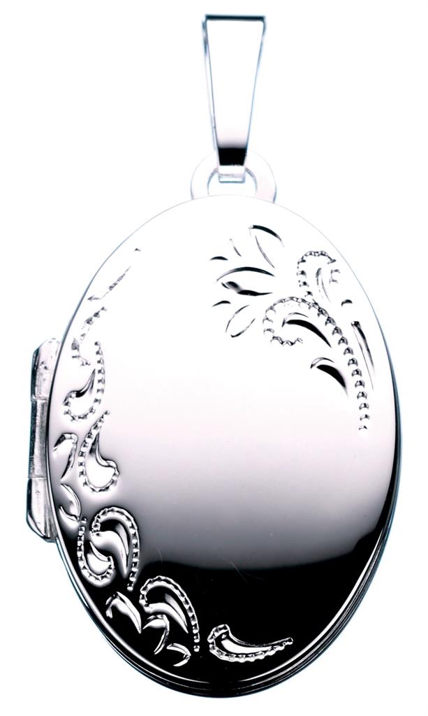 MEDALJON OVAL 23 X 16 MM. SØLV