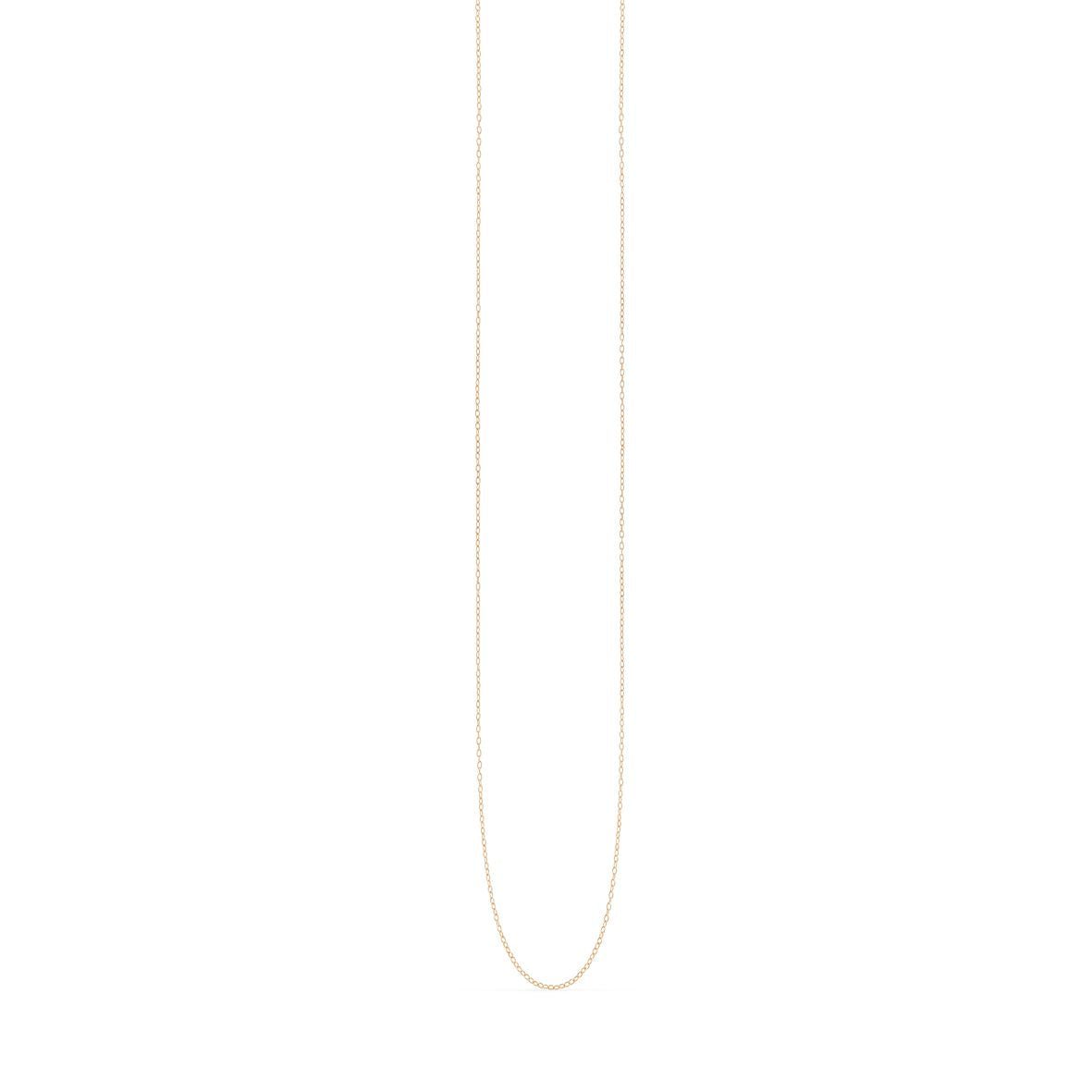 HALSKÆDE TYND ANKER 80 CM, SØLV