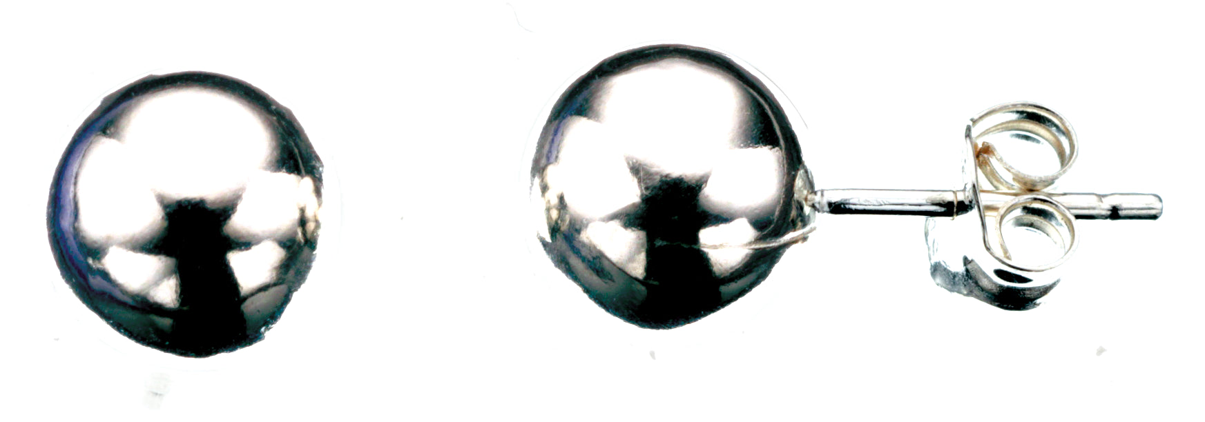 ØREPYNT KUGLE 8 MM. SØLV