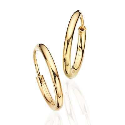 CREOLER 2 X 15 MM. SØLV FG.