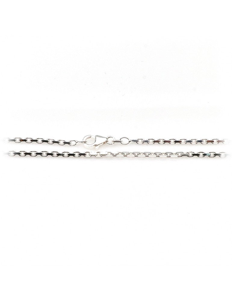 Sterling Sølv Ankerfacetkæde Tråd 0,80mm BNH