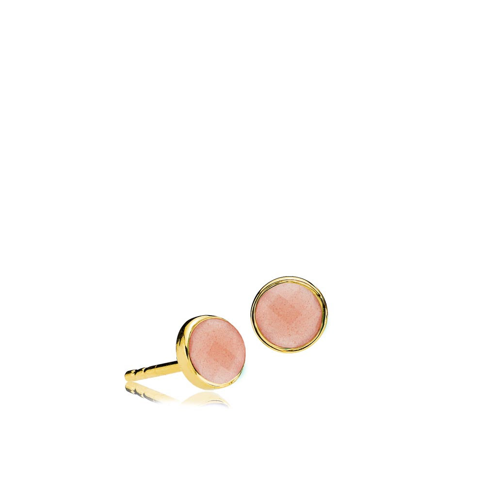 Izabel Camille Prima Donna Øreringe i Forgyldt Sølv med Månesten