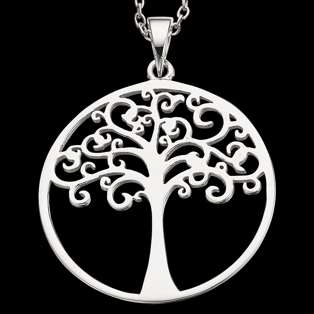 VEDHÆNG LIVETS TRÆ 23 MM. SØLV RH. M/KÆDE