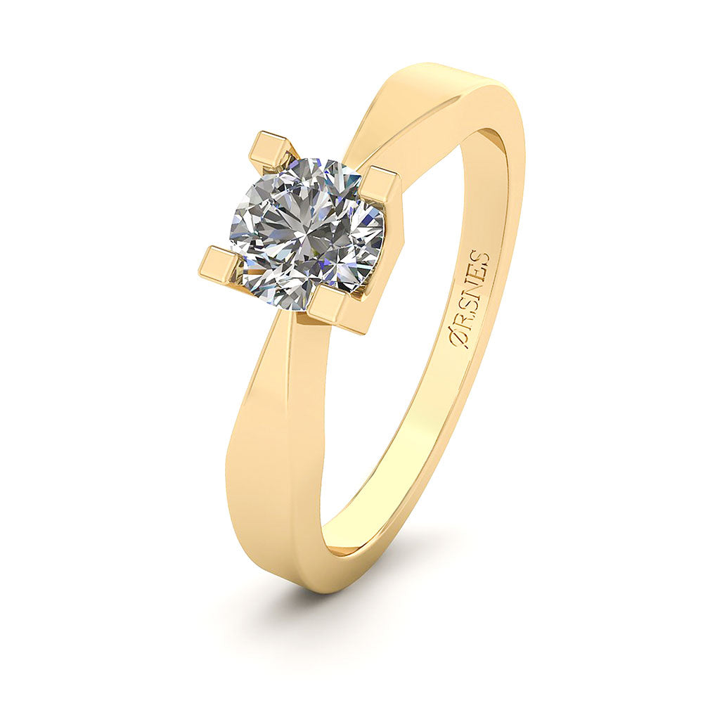14KT.RING 0,50CT W.SI