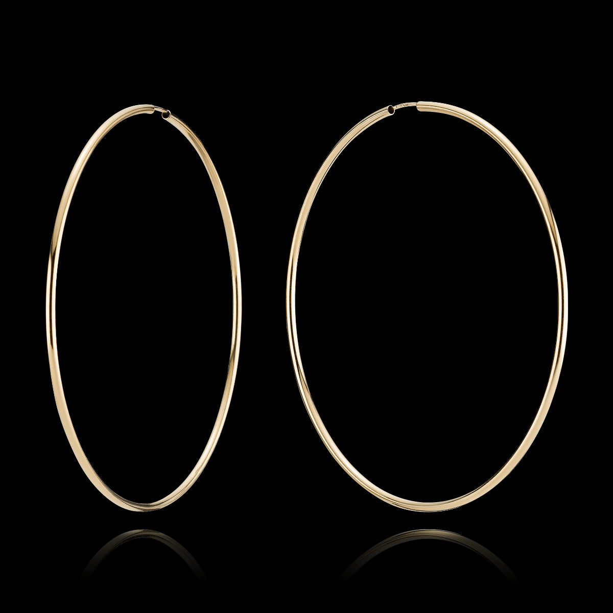 BNH Creol 2,0/20 Mm Forgyldt Sølv Øreringe SCRF20020