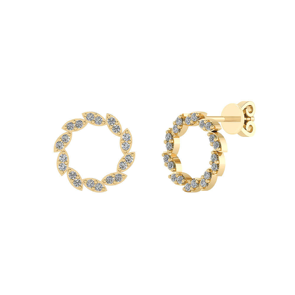 Smykkekæden Cirkel Ørestikker i Forgyldt Sølv ORSB010FG