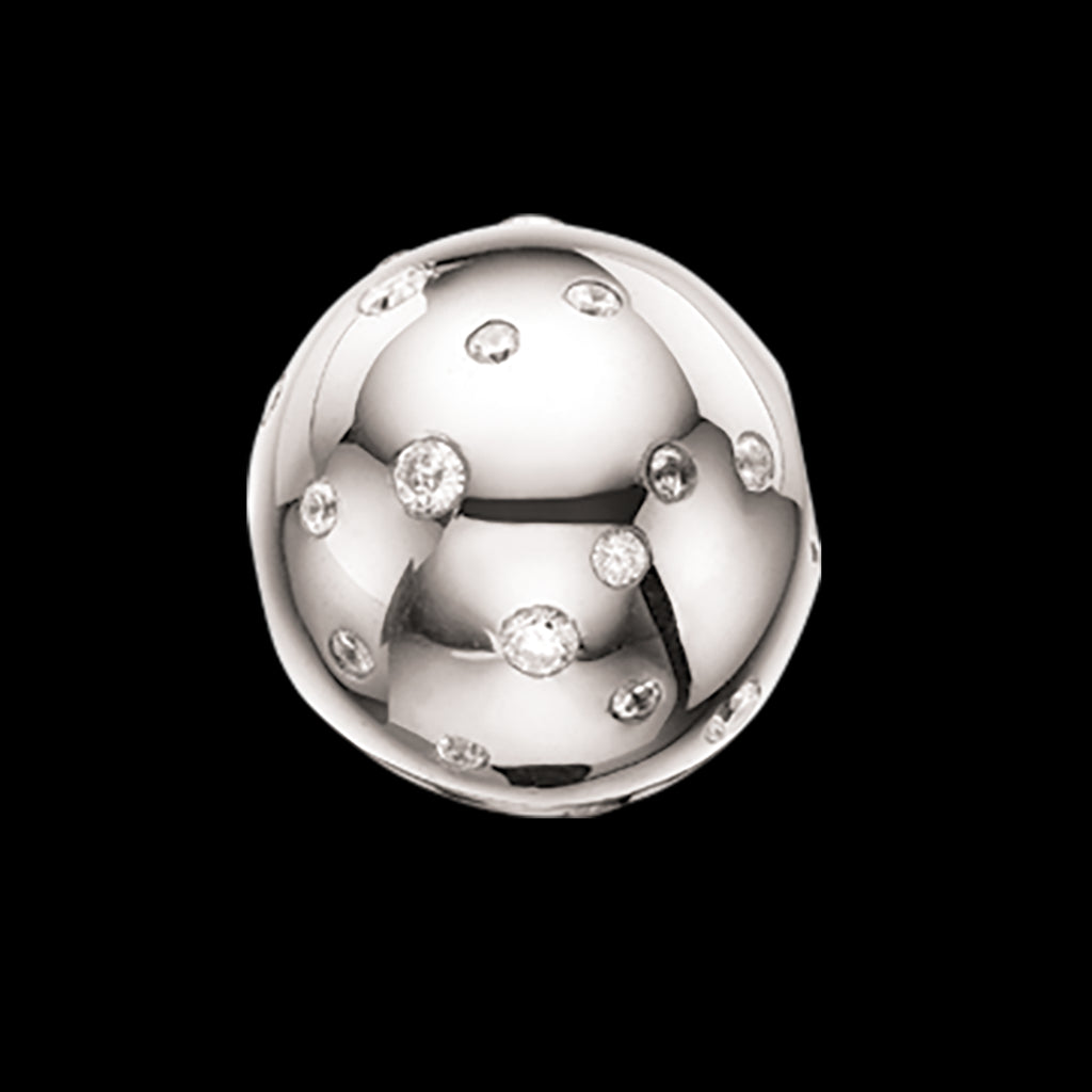 CLOSE2ME PERLELÅS KUGLE SYN.ZIR. 15 MM SØLV RH.