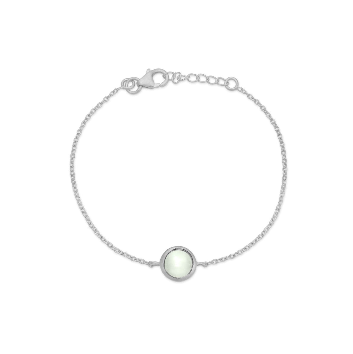 Frk Lisberg Noa Armbånd i Sterling Sølv med Grøn Ametyst