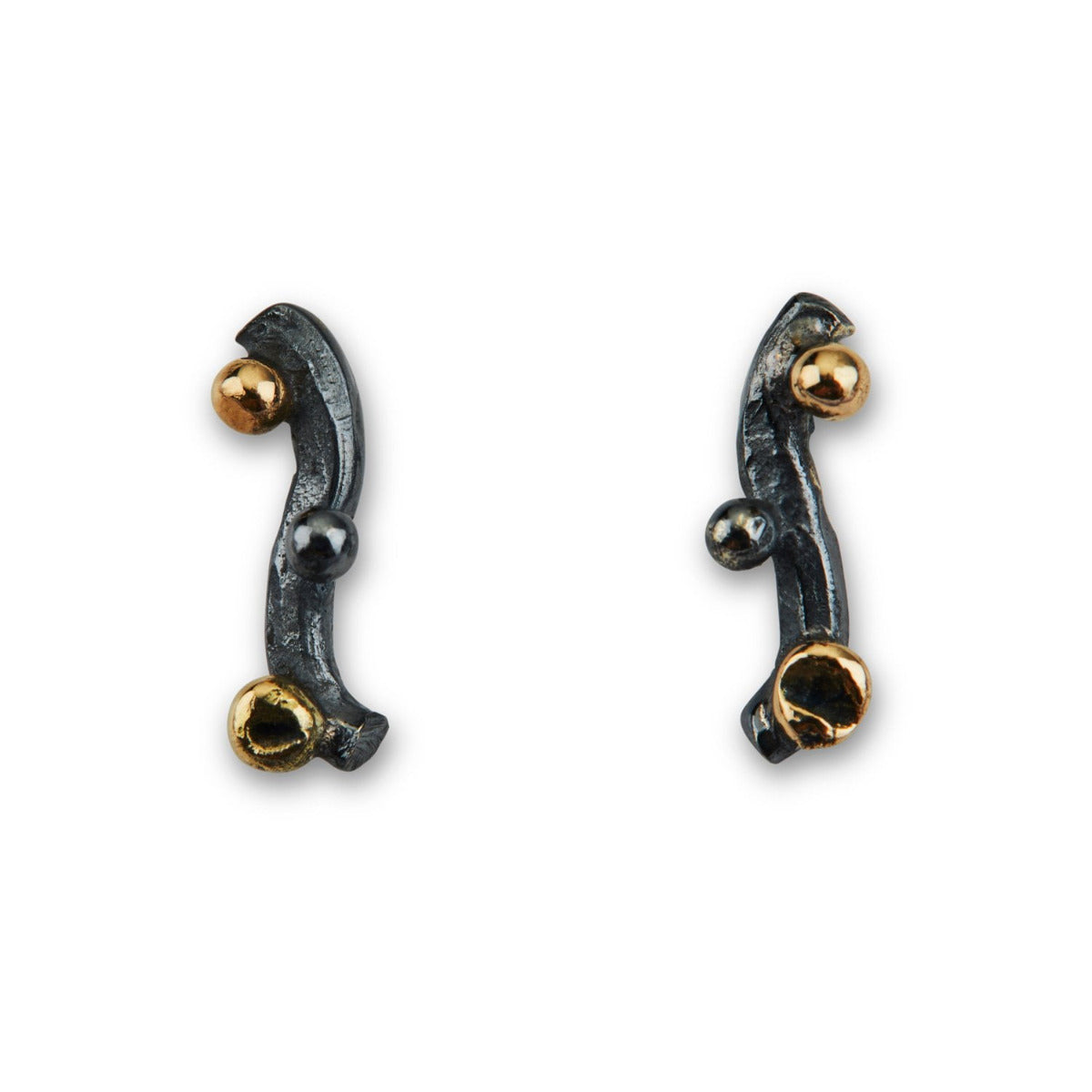 By Birdie Grace Pin Ørestikker i Sterling Sølv med 14 Karat Guld