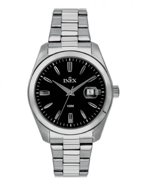 INEX HERRE STÅL M LÆNKE 10ATM DATO