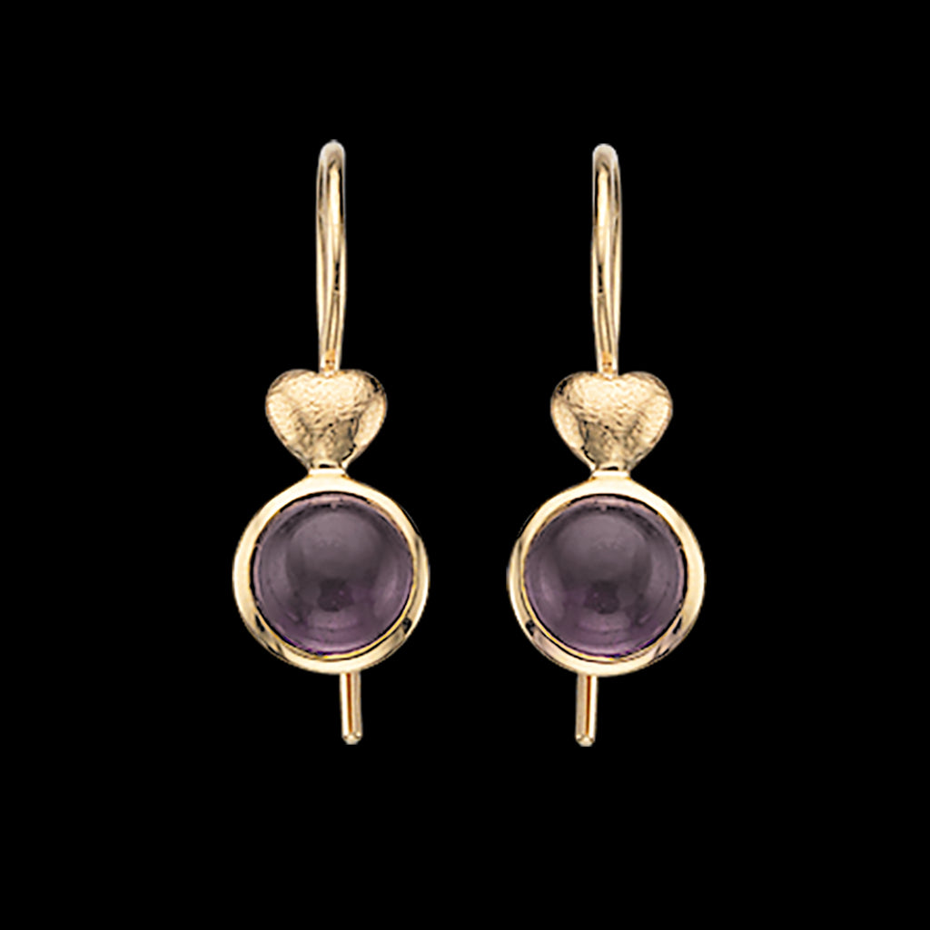PRIMAVERA ØREBØJLER AMETYST 14 KT.