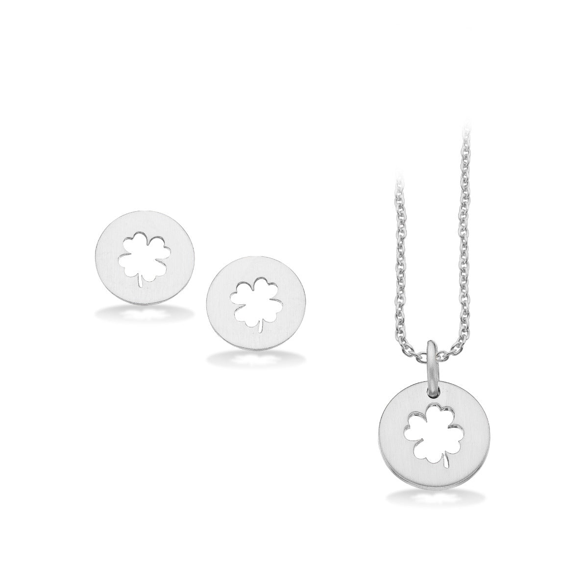 Scrouples Kløver Smykkesæt i Sølv PX1047