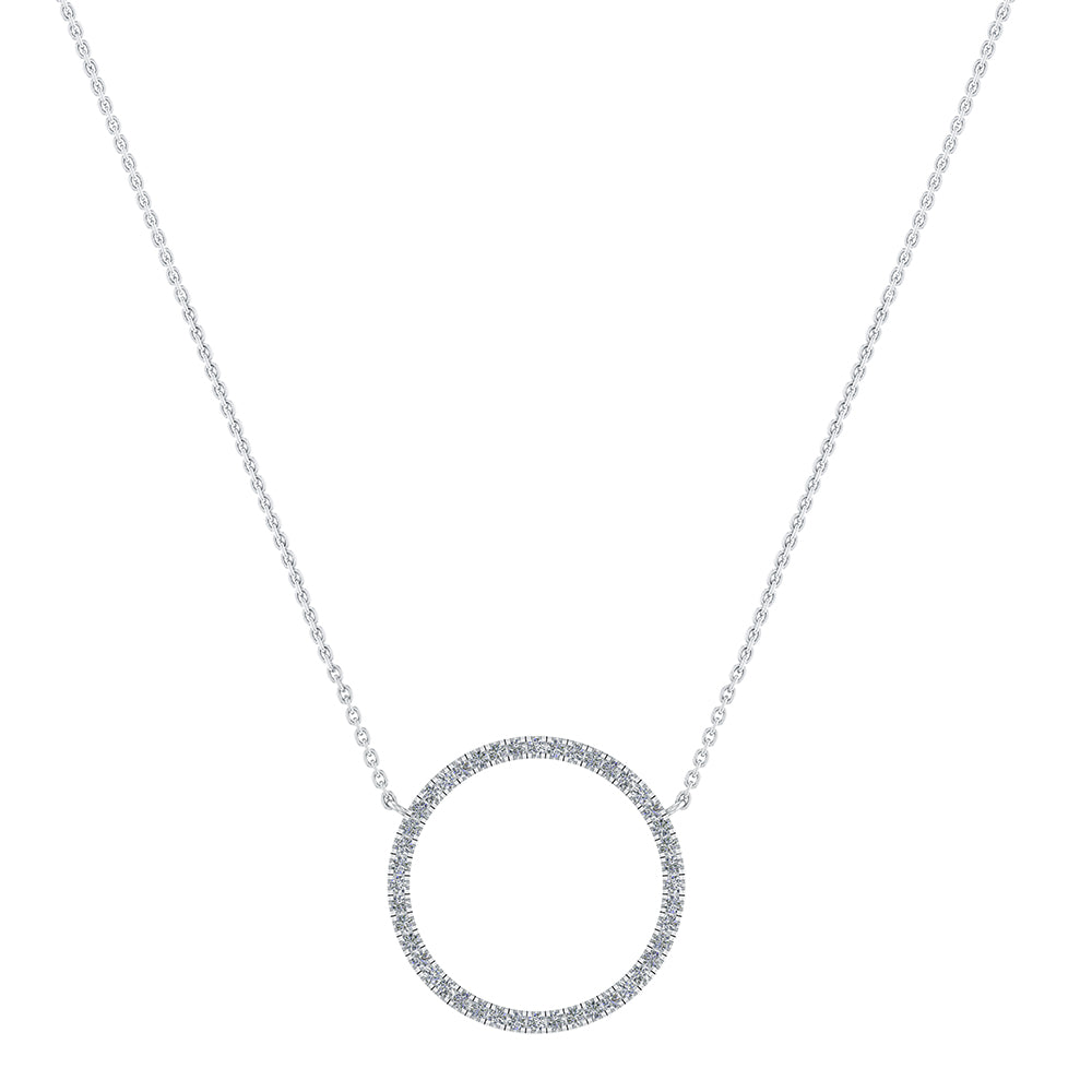 Henrik Ørsnes Design 14KT.HV.HALSKÆDE CIRKEL 0,32 W.SI