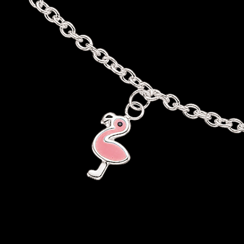 Scrouples Pink Flamingo Sterling Sølv Børnearmbånd