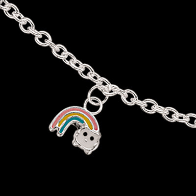 Scrouples Girls Regnbue Sterling Sølv Børnearmbånd