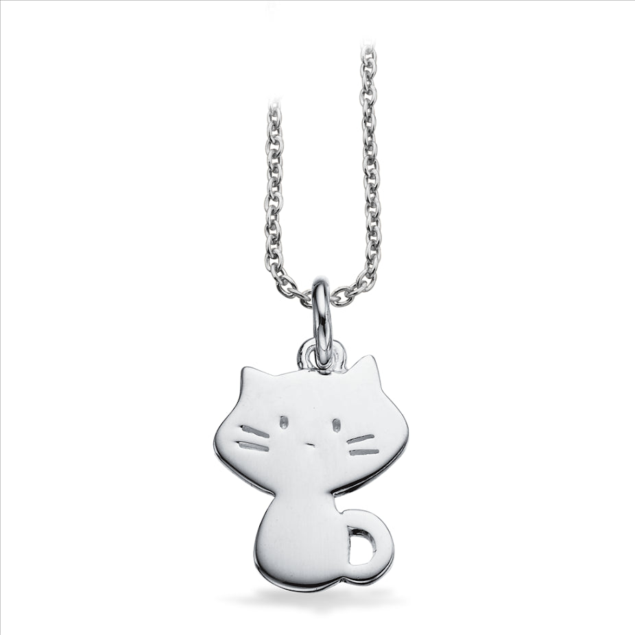VEDHÆNG KAT SØLV M/KÆDE