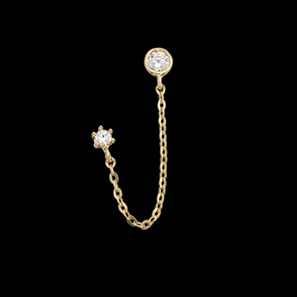 ØREPYNT TWIN SYN. CUBIC ZIR. 8 KT.