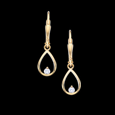 ØREBØJLER SYN. CUBIC ZIR. 8 KT.