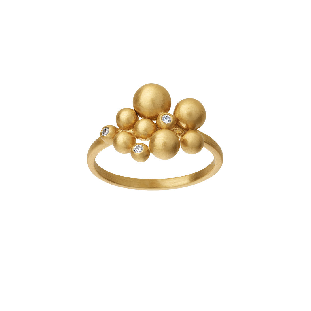 SØLV/FG RING PEBBLES COLOR