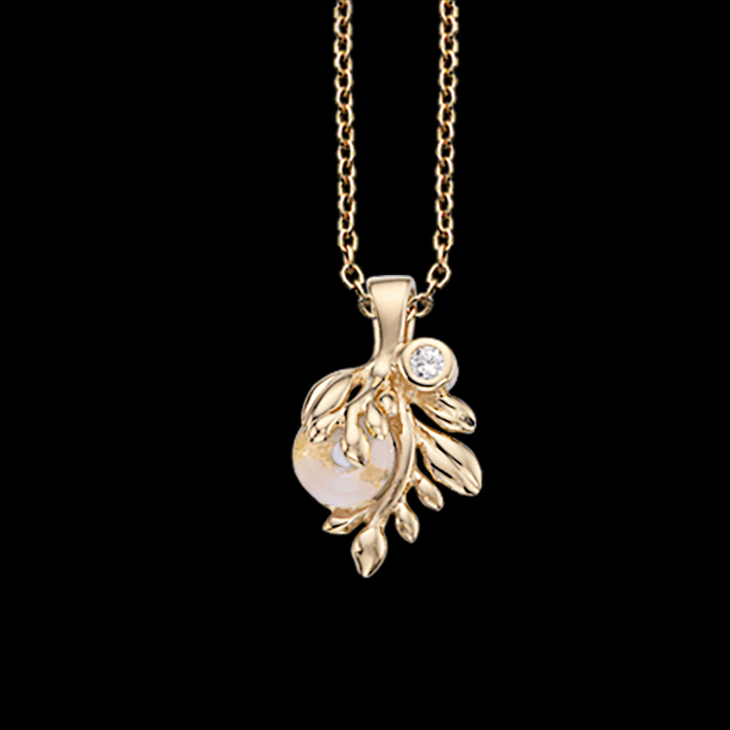 PRIMAVERA ROSA QUARTZ/SYN.CUB.ZI 14KT M/