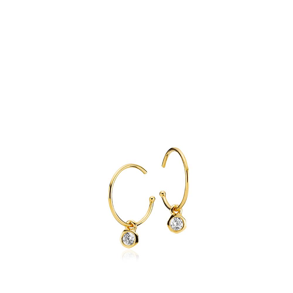 Izabel Camille Passion Øreringe i Forgyldt Sølv