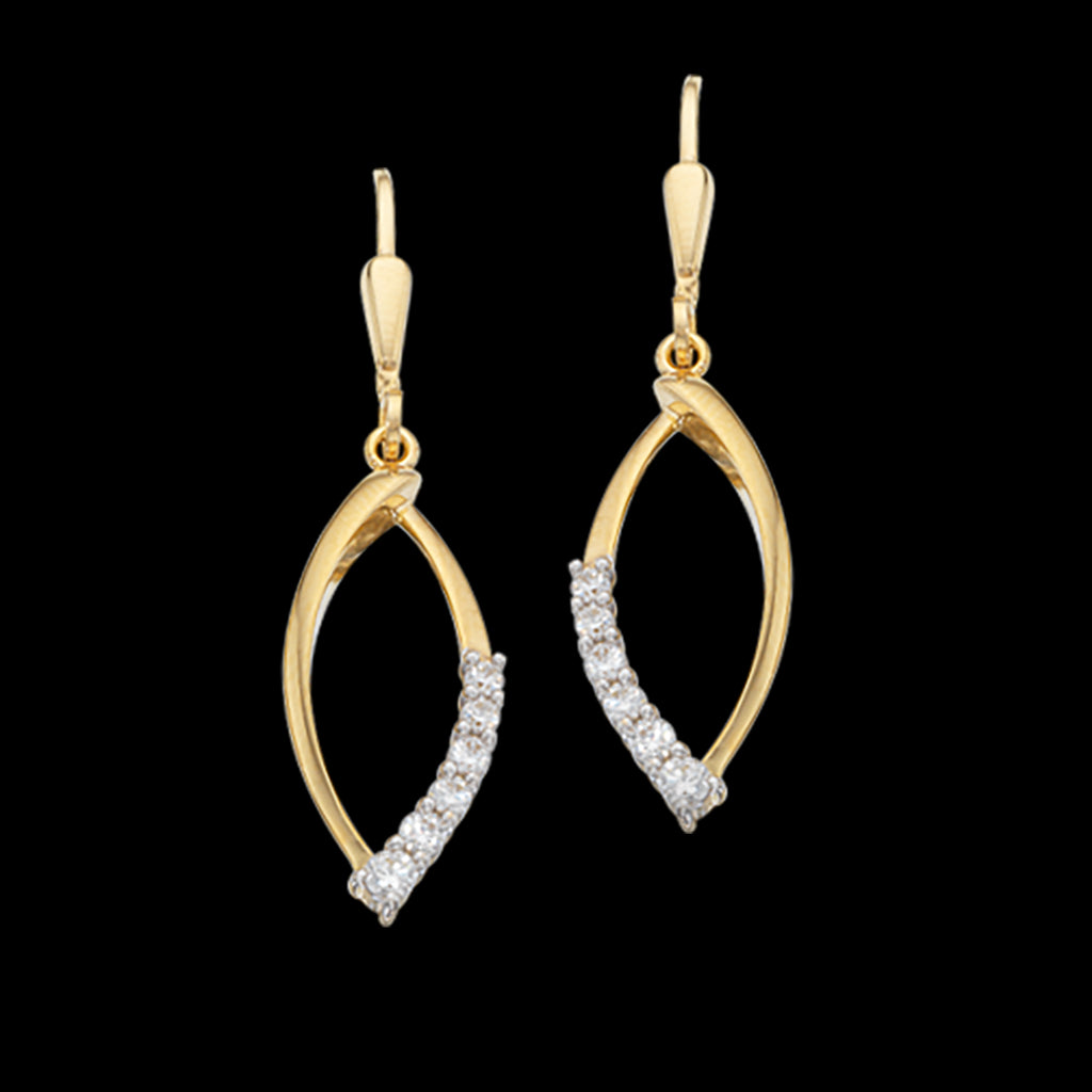 ØREBØJLE CUBIC ZIR. 8 KT.