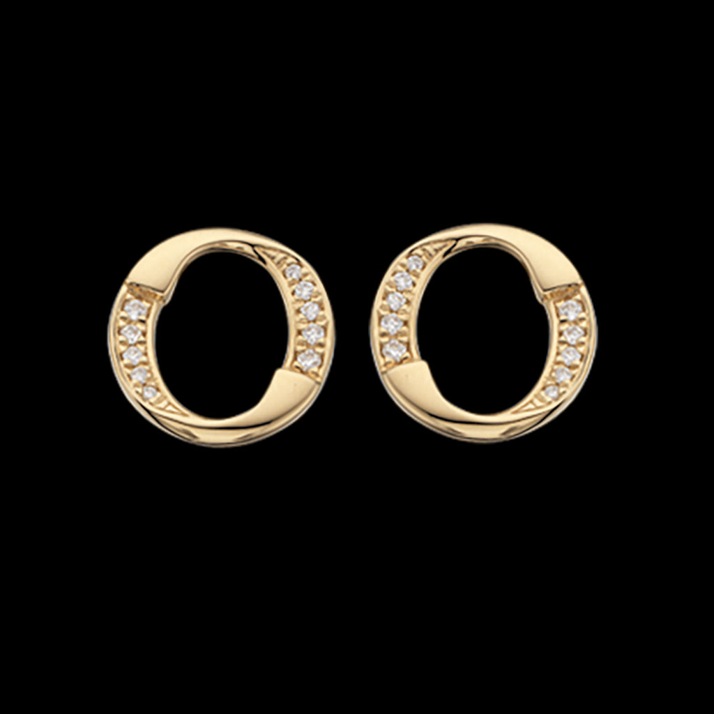 ØREPYNT CIRKEL 0,08 H-W/SI 14 KT.