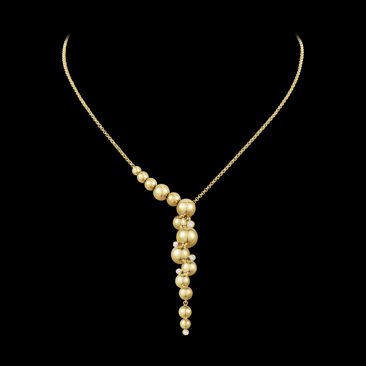 GRAPE NECKLACE 1551E YG 0.12