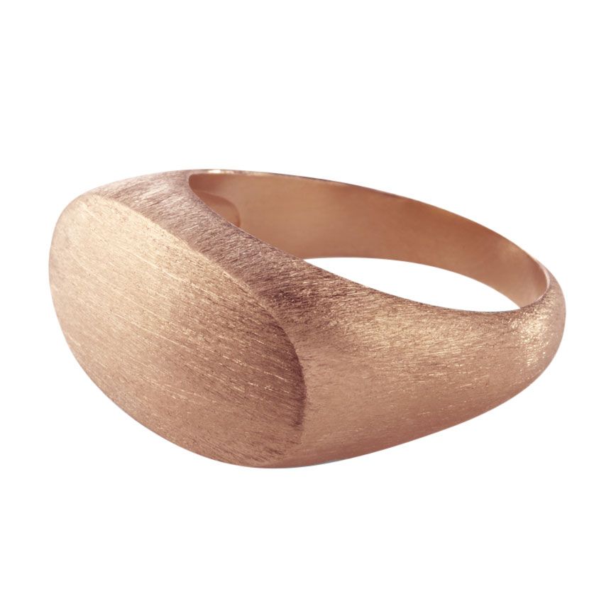 Oval Statement Rosaforgyldt Sølv Ring fra Pernille Corydon