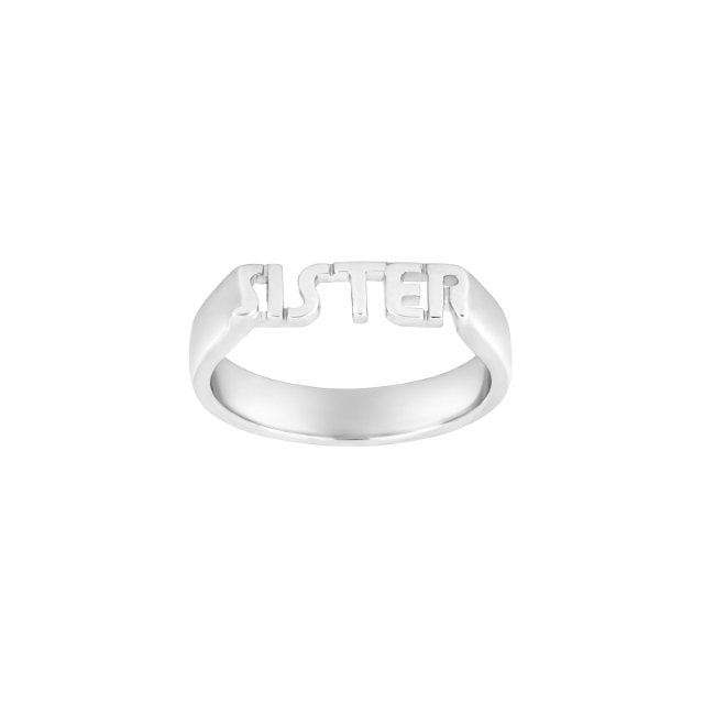 RHOD. SØLVRING STATEMENT52 4MM SISTER STR.50