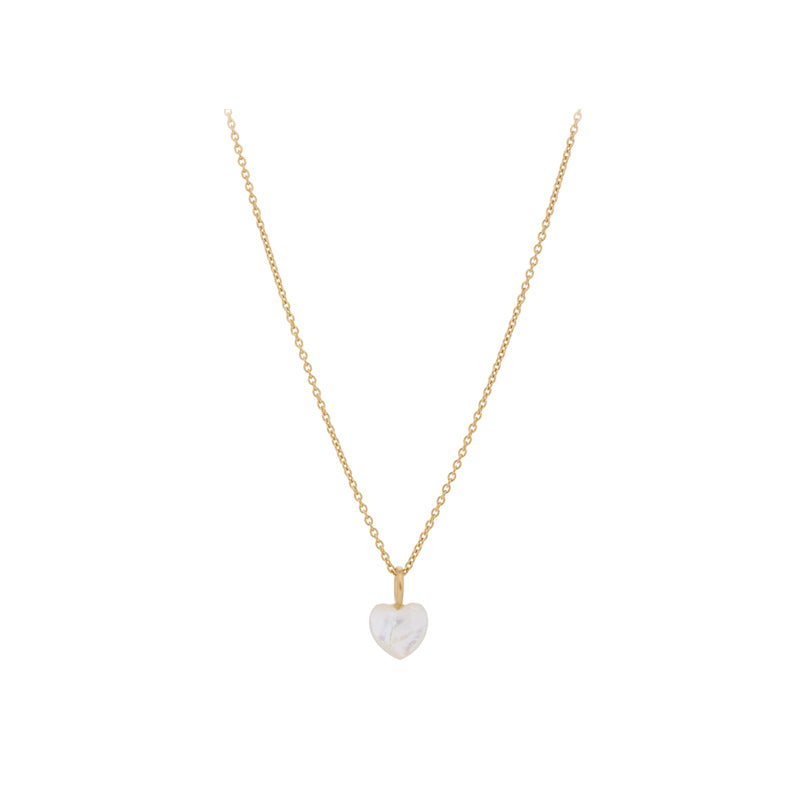 Pernille Corydon Moonlight Dancing Ocean Heart Halskæde i Forgyldt Sølv