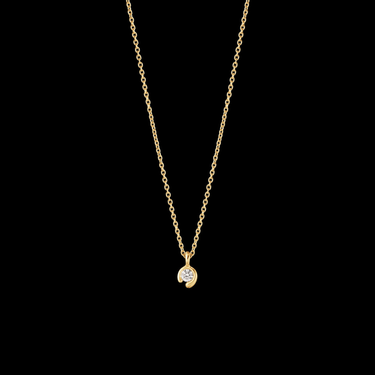 G.J.18KT.COLLIER 0,05CT MERCY SOLITAIRE