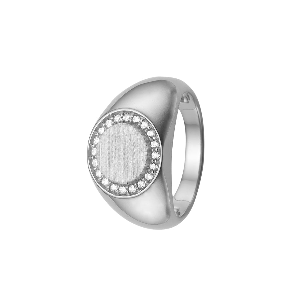 SØLV RING SIGNET M.ZIR