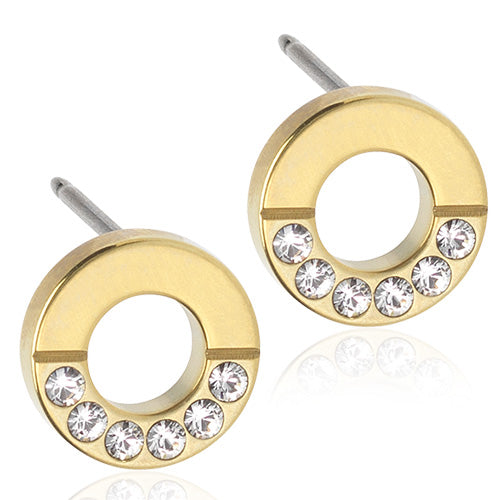 GT BRILLIANCE PUCK HOLLOW SPLIT 8 MM, CRYSTAL